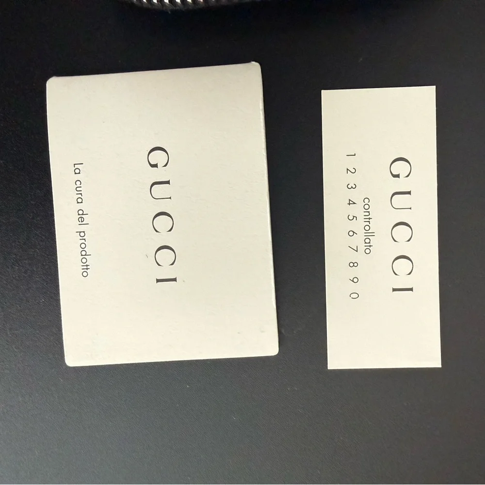 Gucci Black Embossed GG Zip Pouch - Picture 3 of 5